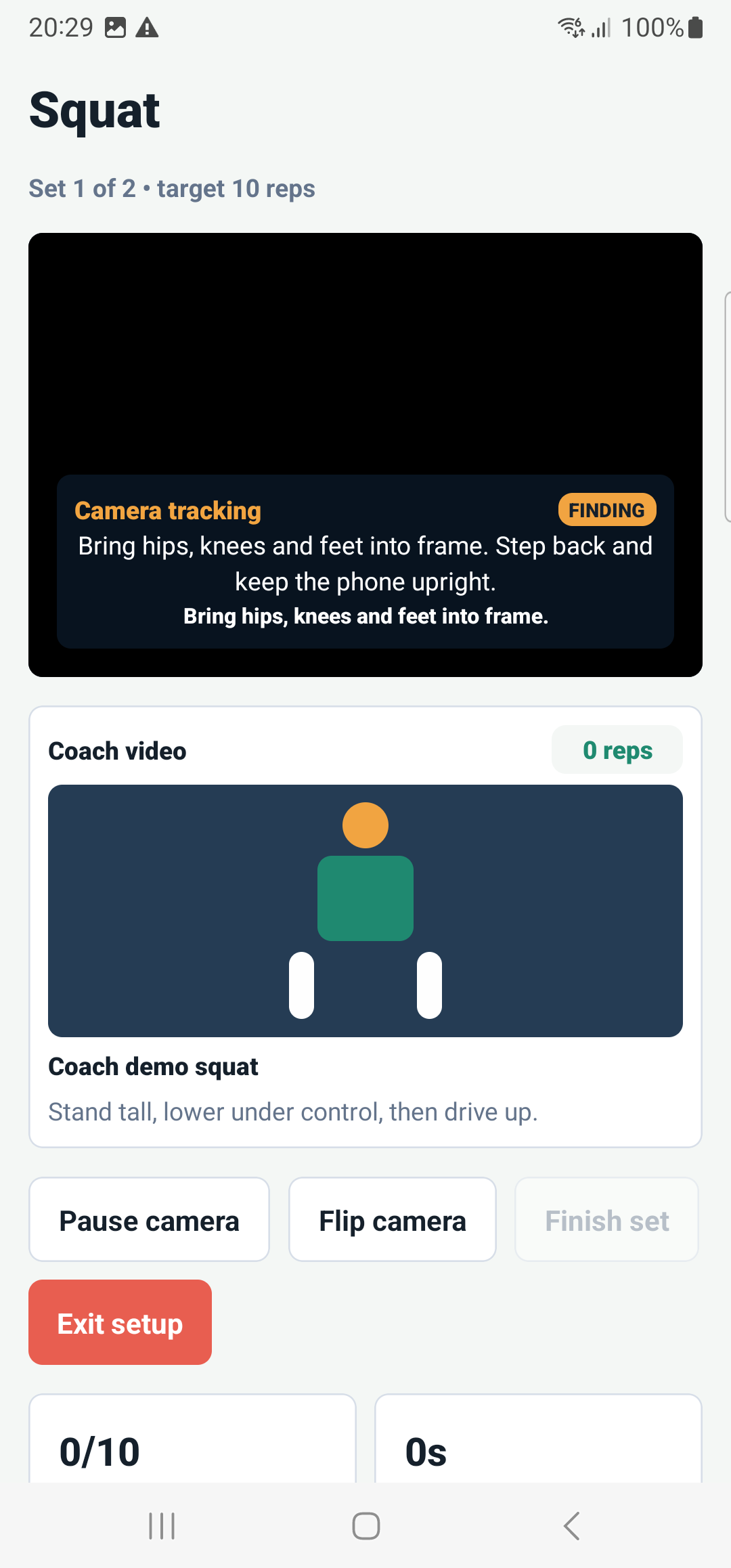 ASCENDRA workout screen preview